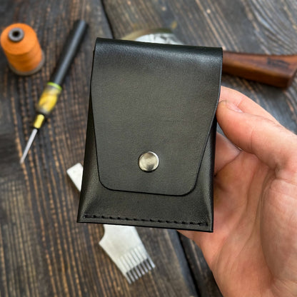 Leather Cash Wallet, Slim Card & Cash Holder, Handmade Minimalist Wallet, Front Pocket, Flap Wallet