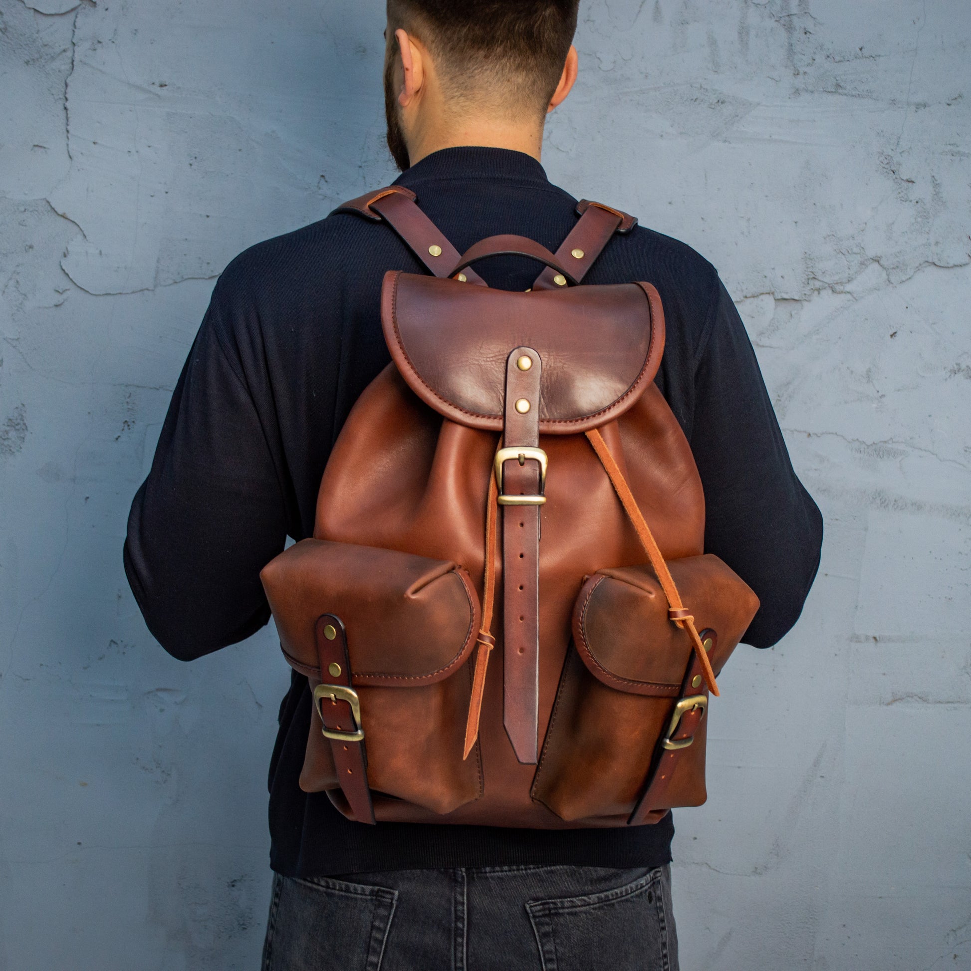 Personalized Backpack Handmade Full Grain Leather Backpack Travel Backpack Men Backpack Rucksack Best Father's Day Gift Vintage Backpack