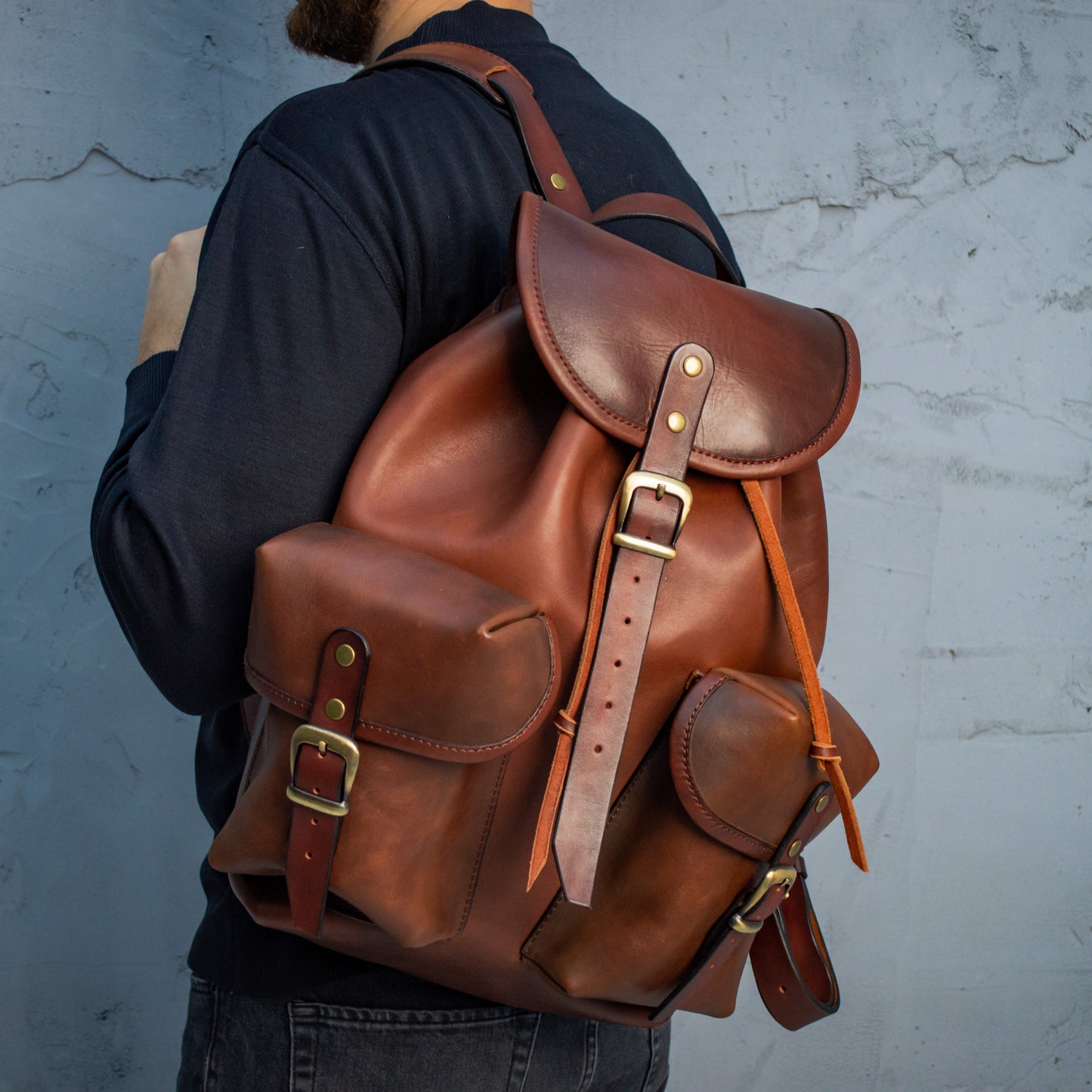 Personalized Backpack Handmade Full Grain Leather Backpack Travel Backpack Men Backpack Rucksack Best Father's Day Gift Vintage Backpack