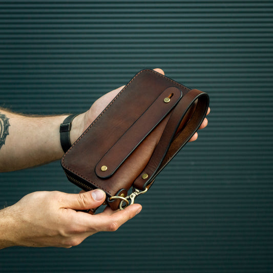 Leather zip around wallet, Personalized Leather Clutch, handmade men’s wallet, clutch wallet, men’s purse, brown men’s leather wallet