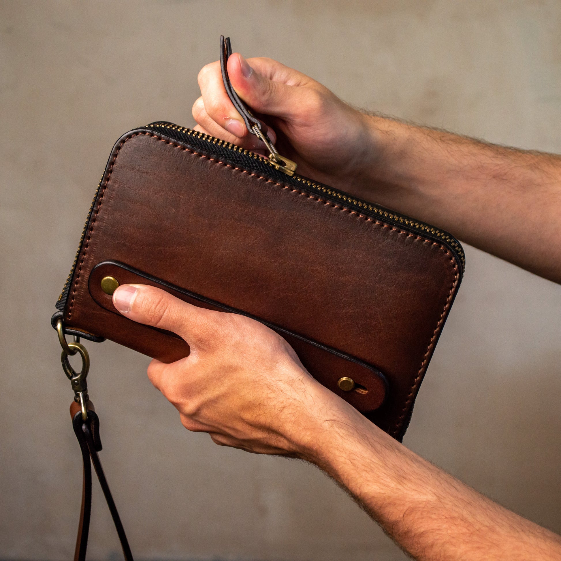 Leather zip around wallet, Personalized Leather Clutch, handmade men’s wallet, clutch wallet, men’s purse, brown men’s leather wallet