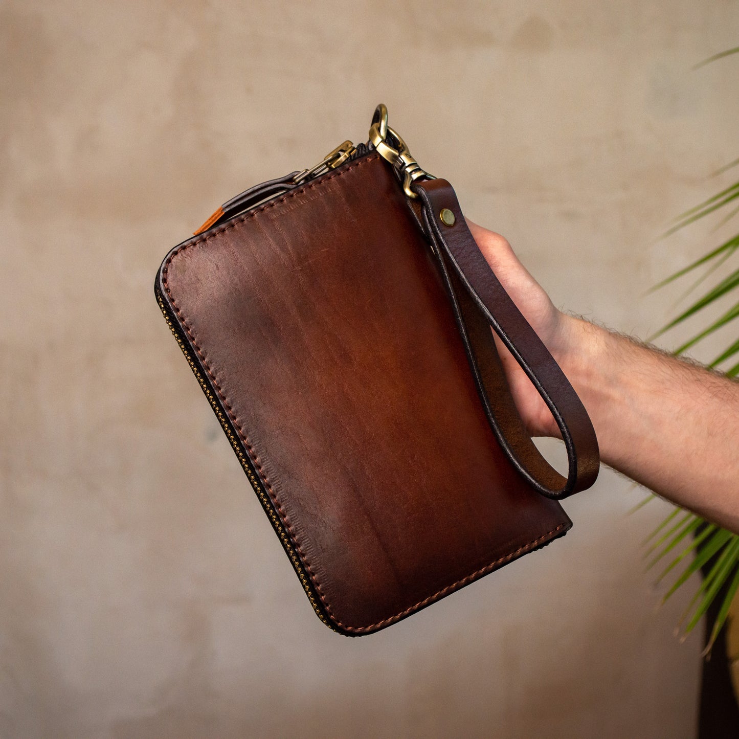 Leather zip around wallet, Personalized Leather Clutch, handmade men’s wallet, clutch wallet, men’s purse, brown men’s leather wallet