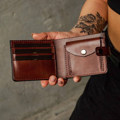 Personalized Mens Wallet,Bifold Brown Leather Wallet, Vintage Look Wallet, Custom Engraved Wallet, Christmas Gift for Him, leather bifold