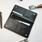 Men's leather wallet, handmade men's wallet, button wallet, men's and ladies purse, Leather Wallet with zipper